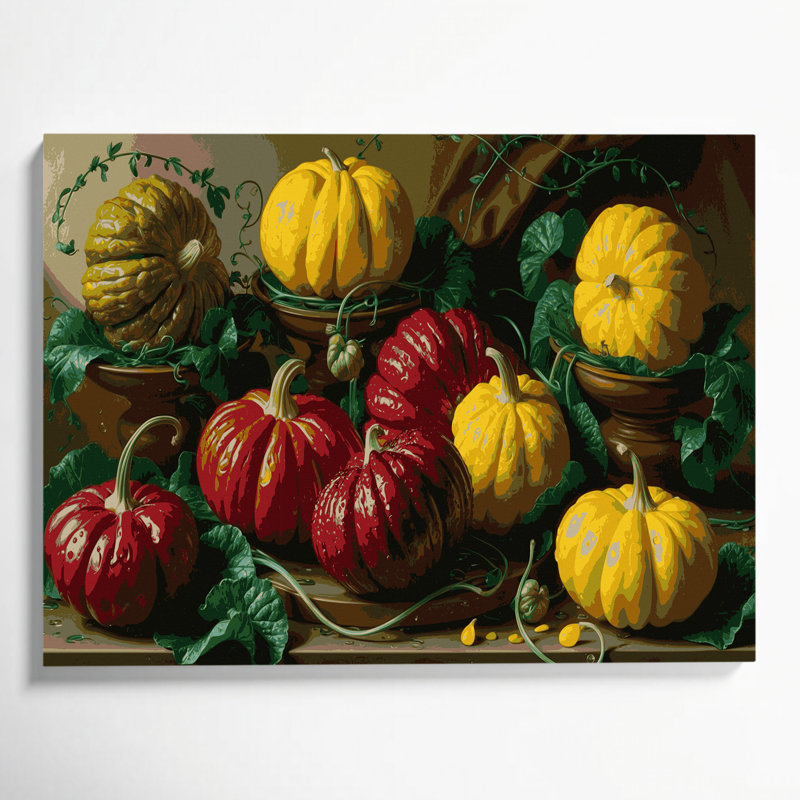 Art mural sur toile brun légumes Ulluco, H 12 po x l 18 po