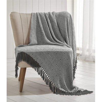 Laoise Throw Blanket with Tassel Trim