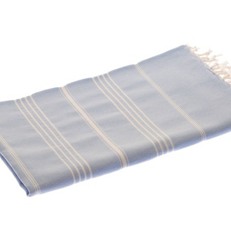 Marilyn Cotton Ultra Light Beach Towel, Light Blue