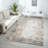 Celso Modern Abstract Performance Area Rug in Gray/Brown-1521497020