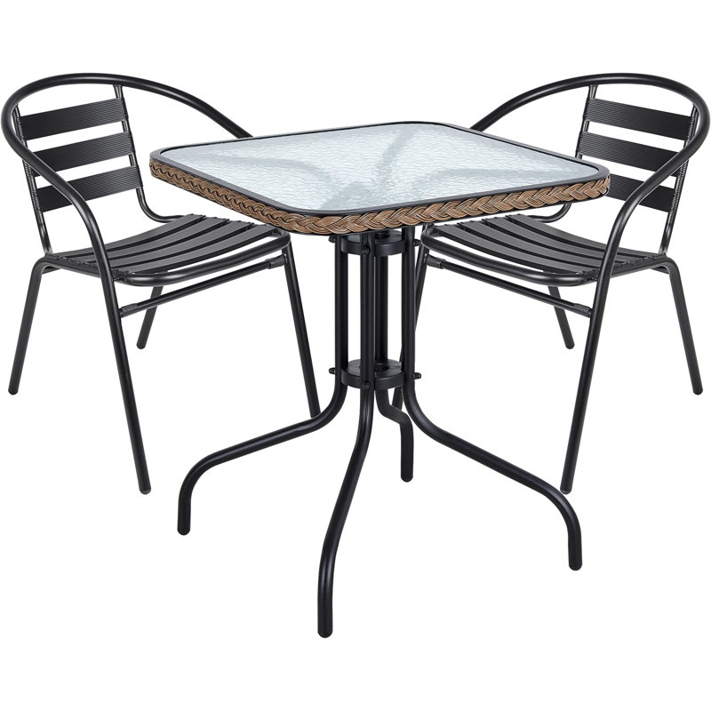 Worle 2 - Person Patio Dining Set with Square Table