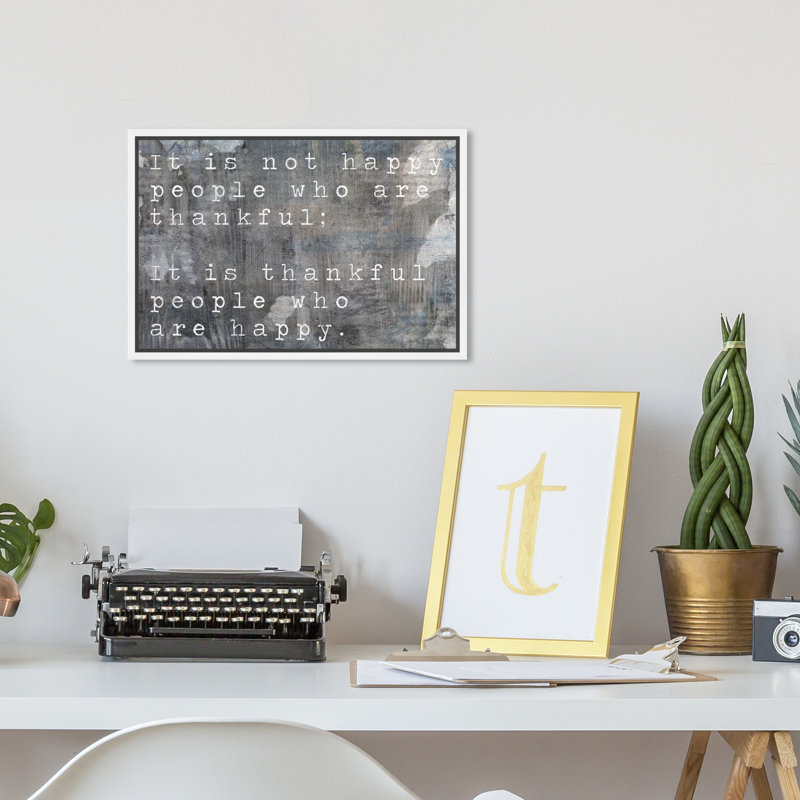Typographie et citations «Happy People Inspirational Quotes and Sayings», reproduction d'impression, H 45 po x l 30 po