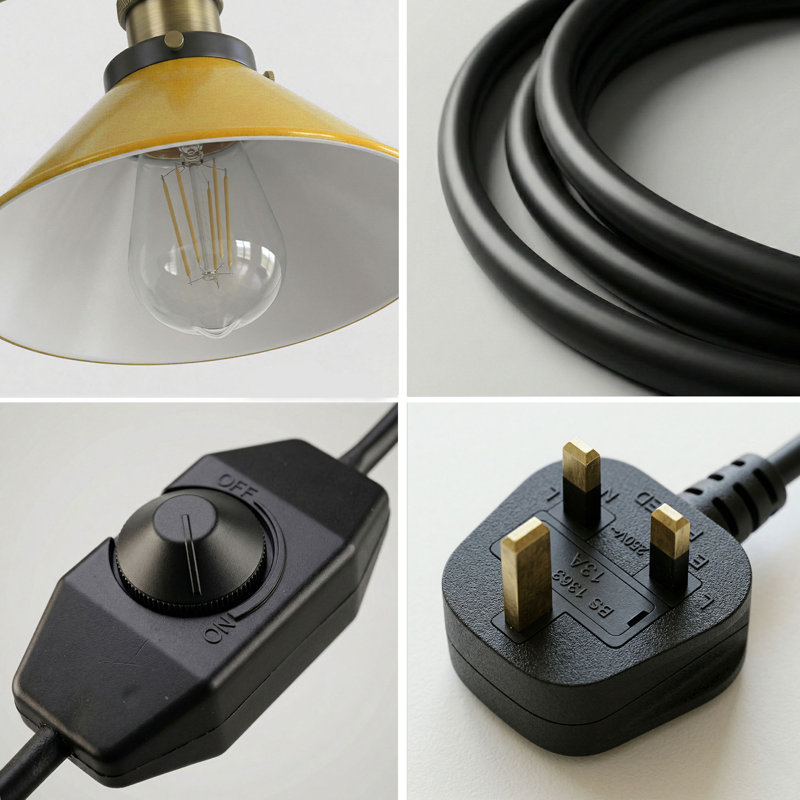 Plug-in Armed Sconce, yellow
