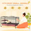 Cage pour petits animaux 48 po, cage à lapins ou furet avec mangeoire, roulettes, plateforme, rampe