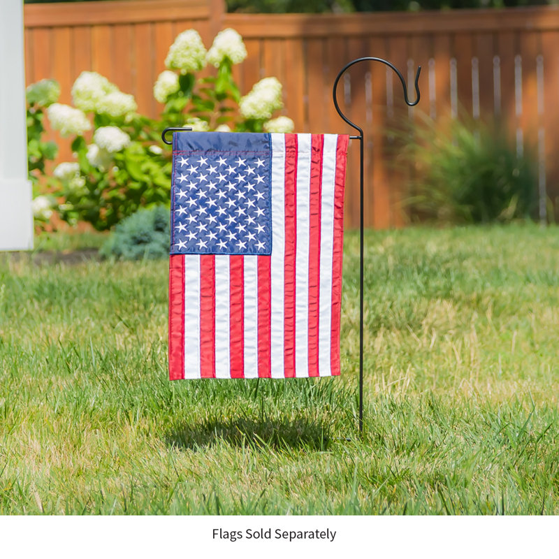 Porte-drapeau de jardin avec crochet de berger