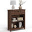 Aust Farmhouse 2 Tier Bookcase With Drawer-1480331659