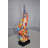 Jakin Modern Art Abstract of Fire Painted Graffiti Style Resin Statue  6" x 3" x 16"H