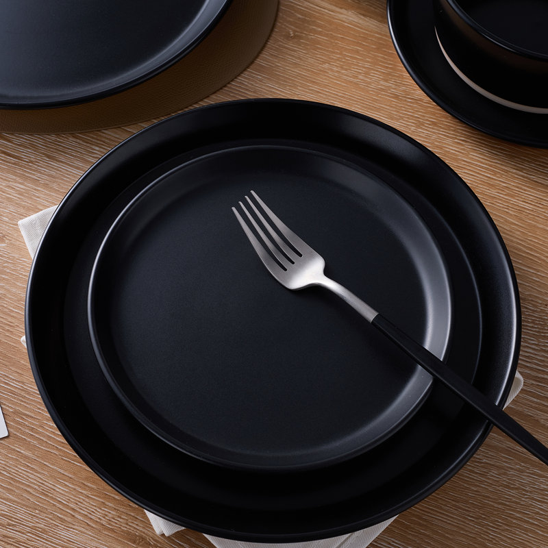 Stone Lain Jules 16-Piece Dinnerware Set Stoneware, Black