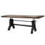 Solid Wood Top Metal Base Dining Table-88691727
