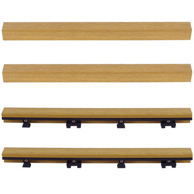1" x 12" Quick Deck Composite Deck Tile Straight Trim in English Oak