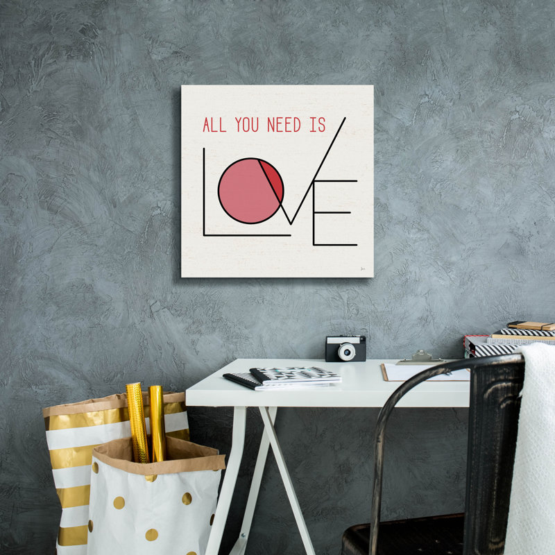 «Love Letters I» par Jess Aiken, art mural sur toile, 37 po x 37 po, H 18 po x l 18 po x P 0,75 po