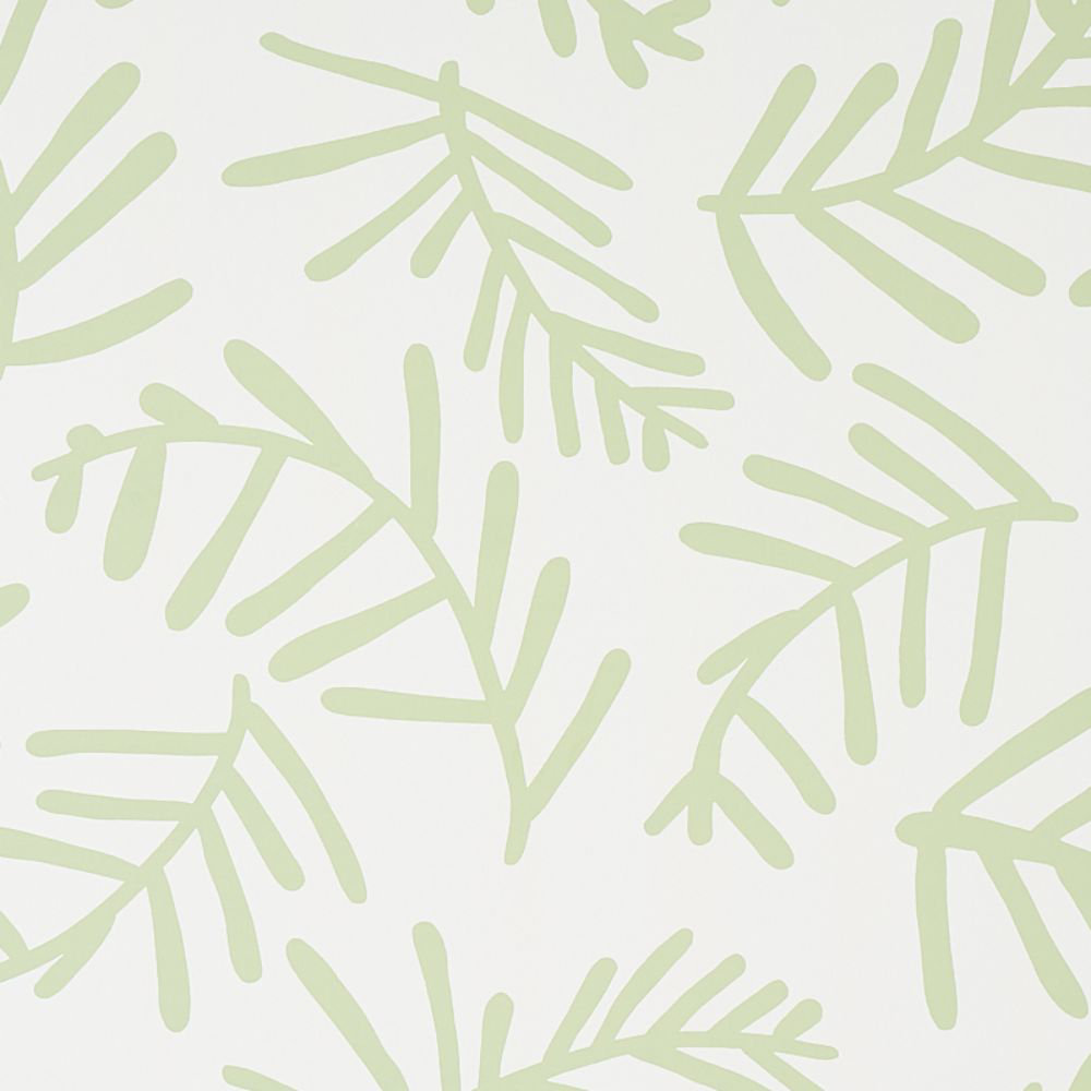 Caroline Z Hurley Wallpaper Double Roll, Sage Leaf