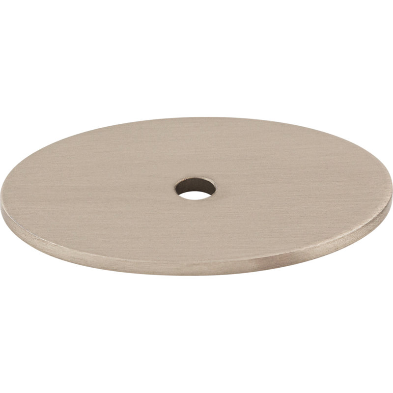 Oval  Backplate, 1.75" H x 1.25" W x 0.625" D, Brushed Satin Nickel