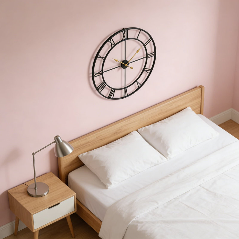 Grande horloge murale de 40 pouces avec chiffres romains, mouvement à quartz silencieux, décor de maison de campagne moderne pour le salon, le bureau ou comme cadeau