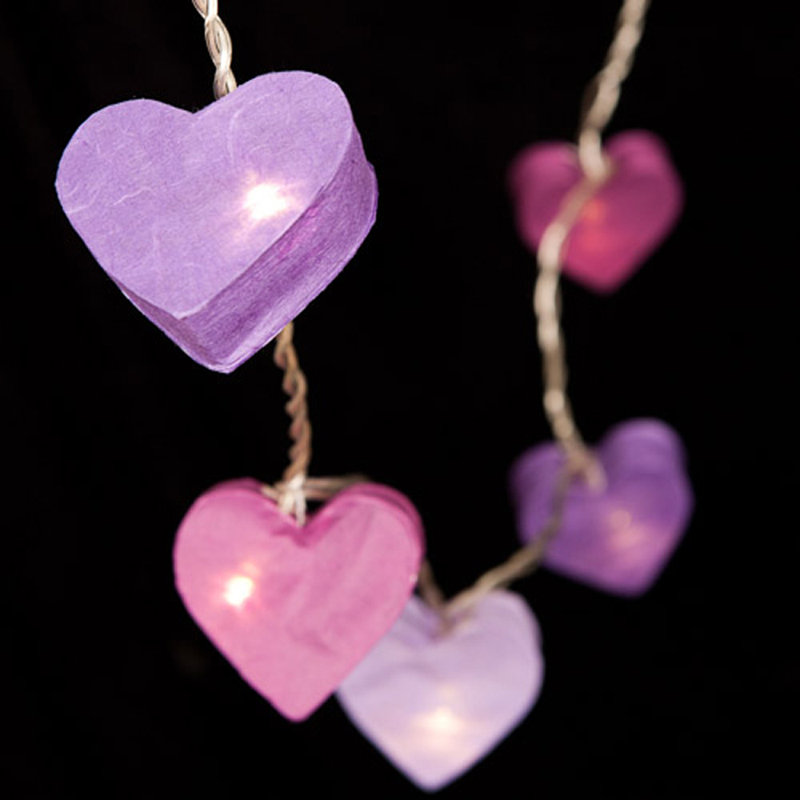 Mandi LED Handmade Paper Hearts String Light, 20 Lamps - 5 Metre Long