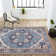 Huddleston Ornate Large Medallion Machine-Washable Blue/Beige Rug