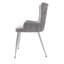 Tufted Velvet Upholstered Parsons Chair in Grey