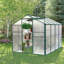 Ensemble de plante d'extérieur de serre en polycarbonate 6 po x 8 pi avec protection contre les rayons UV