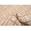 Tapis décoratif en cuir beige fabriqué à la main géométrique