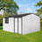 12Ftx10ft Metal Garden Sheds Outdoor Storage Sheds White+Black With Window-124907456