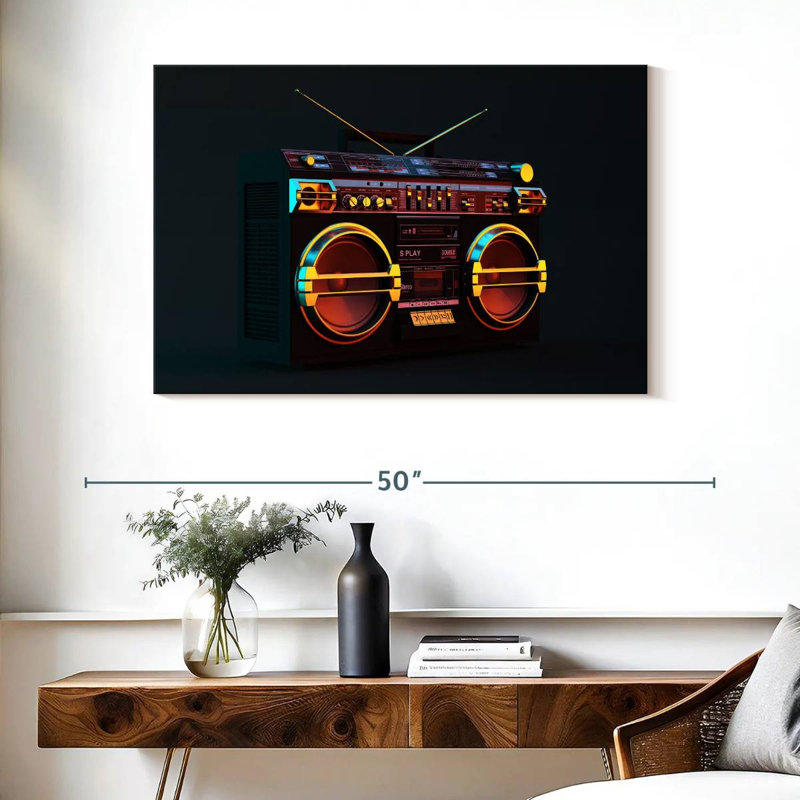 Abarca Modern Boombox, 26" H x 39" W