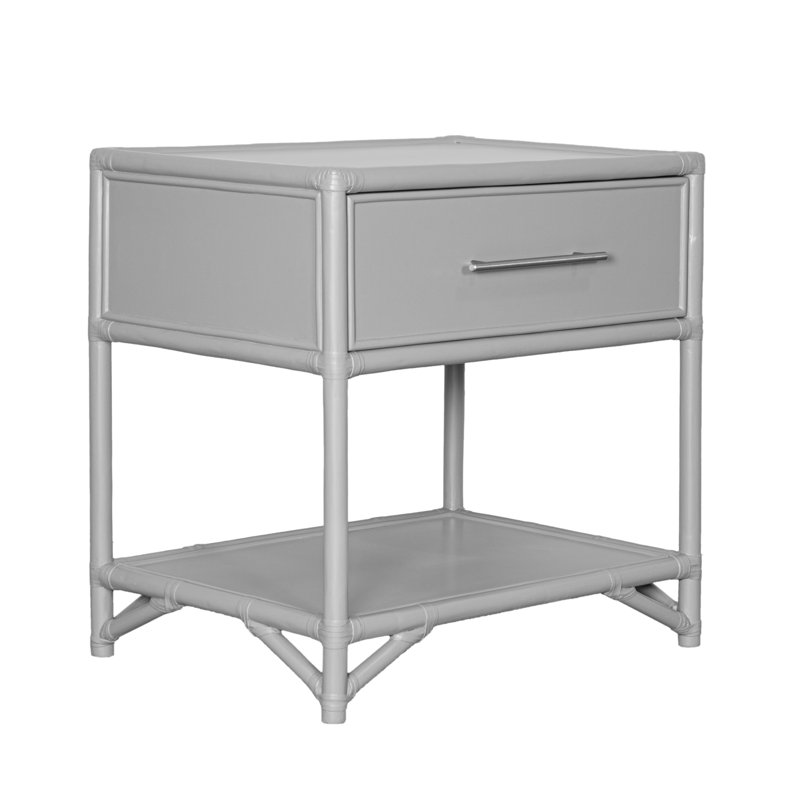 Table de chevet 1 tiroir Olivia Collection, Gris clair