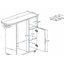 Chariot à repasser avec planche à repasser roulante, armoire à repasser polyvalente avec roues, solution de repassage compacte pour salle de lavage, chambre à coucher, vestiaire - blanc