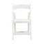 Chaise pliante rembourrée, peu encombrante, facile à transporter, 4 pièces, coussin beige / tablette blanche, salle à manger