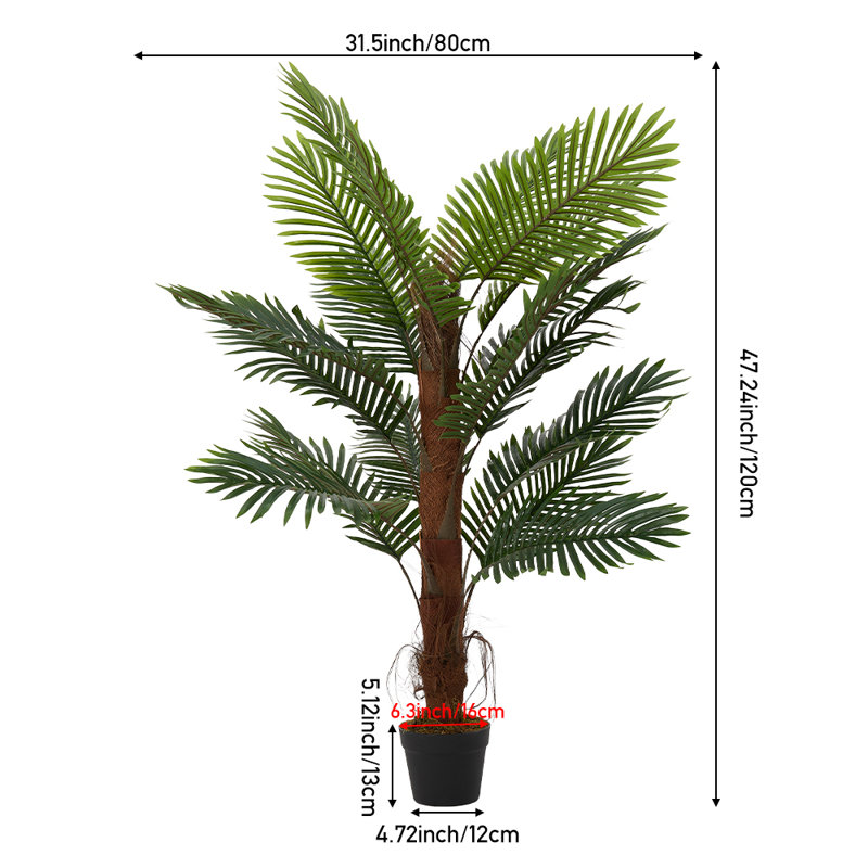 120cm Faux Palm Tree Tree in Pot