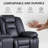 77.1" Modern Faux Leather Manual Reclining Loveseat Sofa, 2 Seater Recliner Couch With Storage & Cup Holder