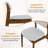 Modern Padded Dining Chairs Set of 4 w/Padded Seat Tilt Backrest for Dining Room-1701664718