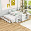 Lit plateforme simple avec lit gigogne simple et trois tiroirs de rangement-47942672