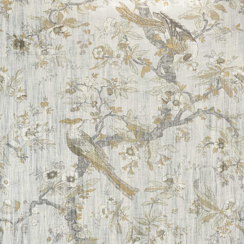 Chintz Wallpaper, Gray