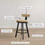 Tabouret de comptoir pivotant Astrid-1809664407