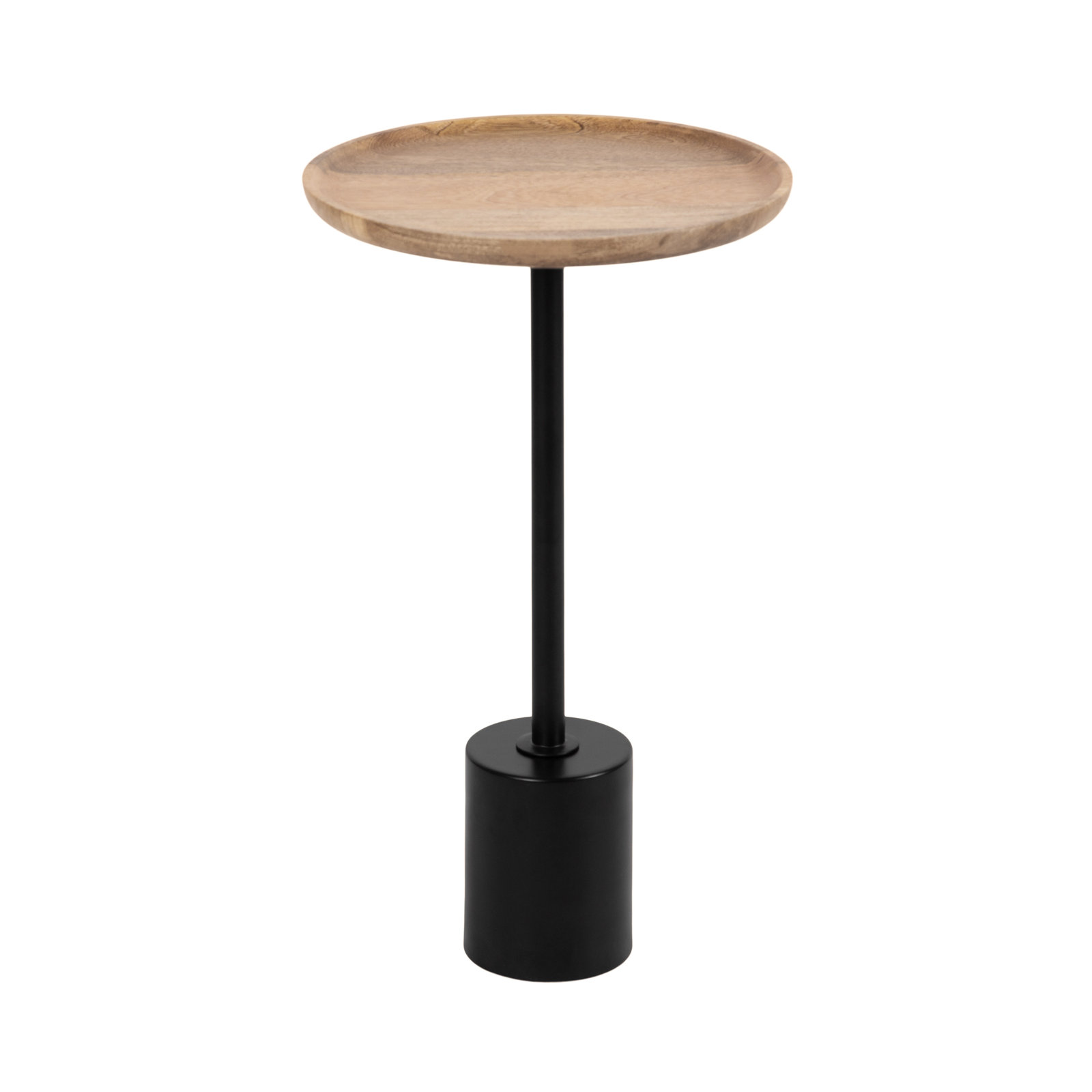 Armengol Solid Wood End Table, 24'' H X 14'' W X 14'' D, Natural, Black