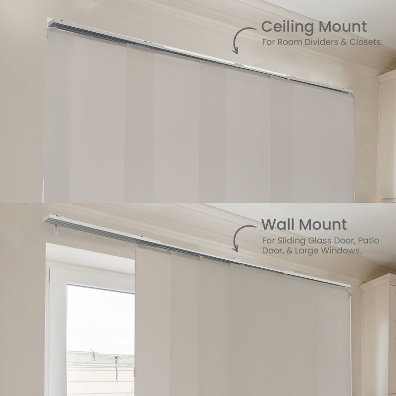 Adjustable Vertical Sliding Panel Track Blinds, Vienna Light Sage