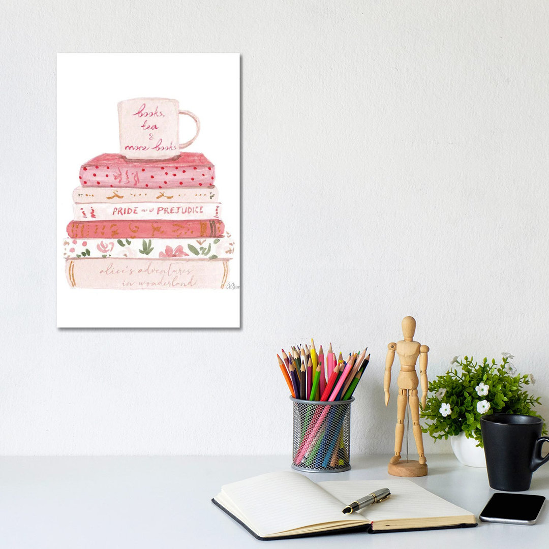 Books And Tea von Style Of Brush - Gallery-Wrapped Canvas Giclée on Canvas