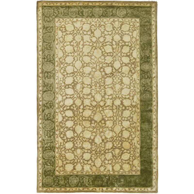 Bellview Hand Tufted New Zealand Wool Oriental Rug, Rectangle 4' x 6'