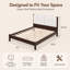 Structure de lit plateforme en bois massif avec tête de lit tapissier - parfaite pour les chambres à coucher modernes et scandinaves