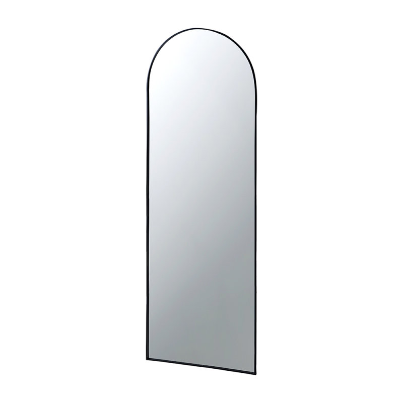 28X1x74" Celine Black Arch Body Mirror, Black
