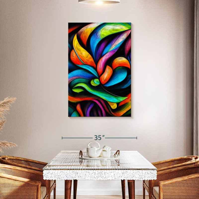 " Koi Fish Abstract " by Lia's World, 45" H x 30" W x 1.25" D