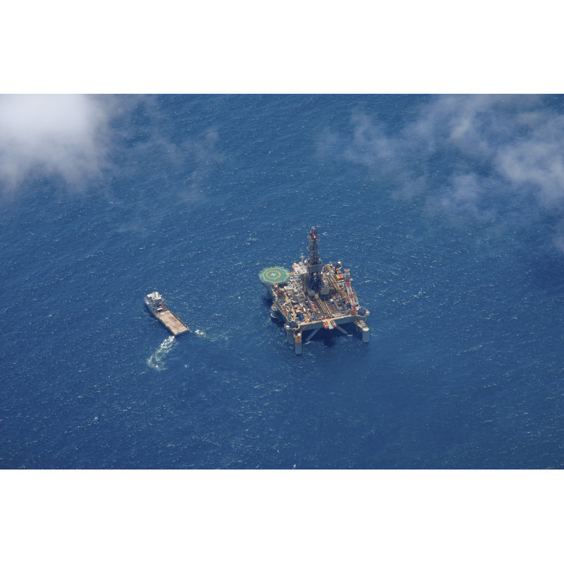 Oil Rig by HeliRy - No Frame Art Prints on Canvas, 20cm H x 30cm W