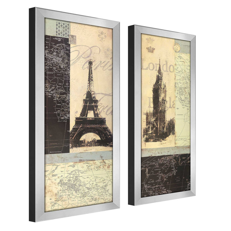 Paris Paris - ensemble de 2 cadres photo simples