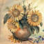 «Sunflower Bouquet Ll», reproduction sur toile-29089191-72780388-72780393