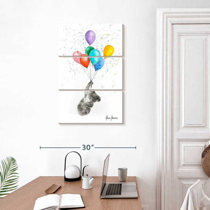 Brampt The Koala And The Balloons, 32" H x 20" W