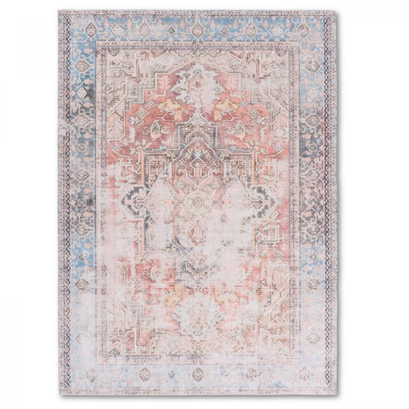 Tapis transitionnel délavé bleu et orange Sparx