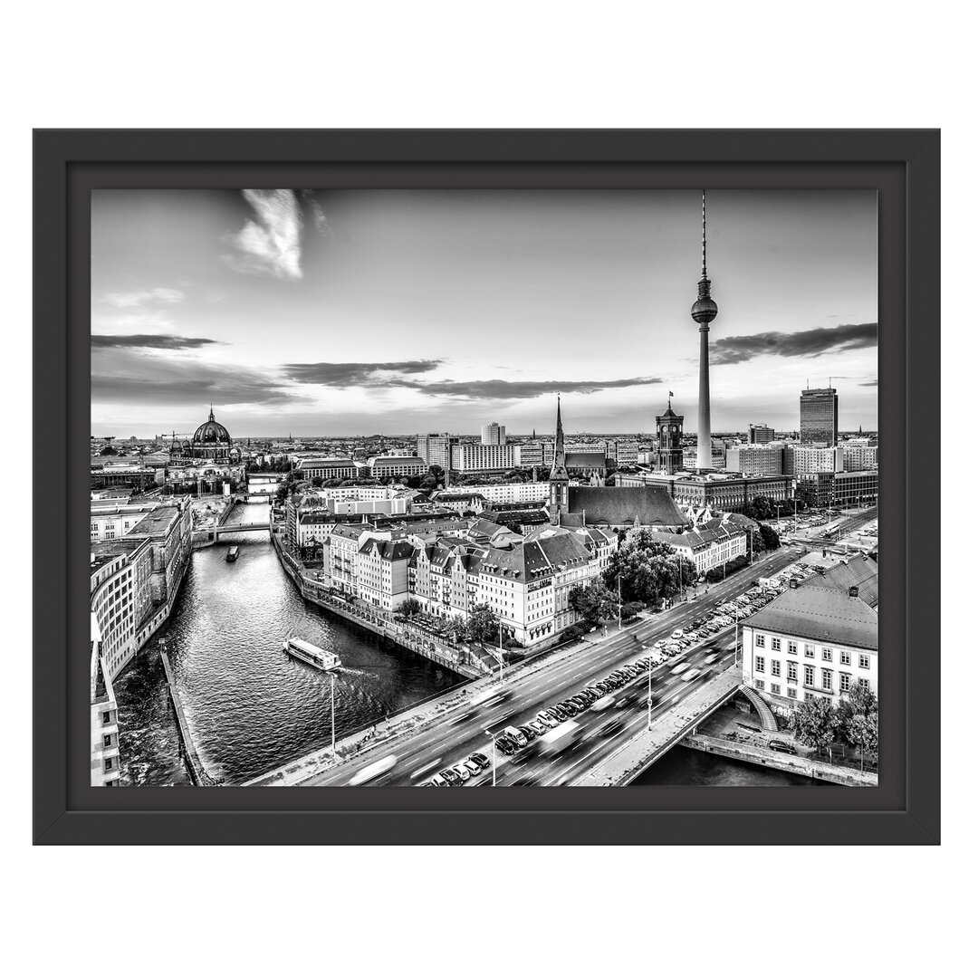 Gerahmtes Wandbild Skyline von Berlin