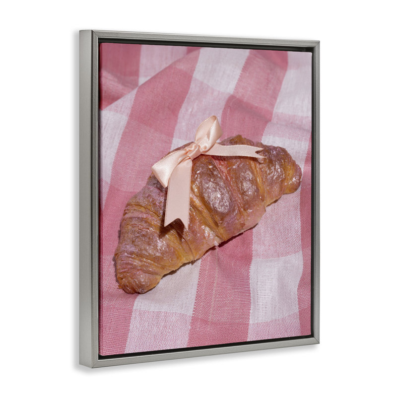 Cadre flottant Glam Ribbon Croissant, design par Lish Creative, 21 x 17, Cadre flottant gris lustré
