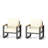 Set Of 2 26.6" All-Weather Aluminum Patio Armchairs With Thick Beige Cushions-1016606986