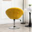 Fauteuil d'appoint en velours jaune avec dossier et pivotement rembourré à 360 degrés en jaune, détails, base hydraulique, l 28,89 po x P 24 po, H 32 po à 38,25 po-611368454